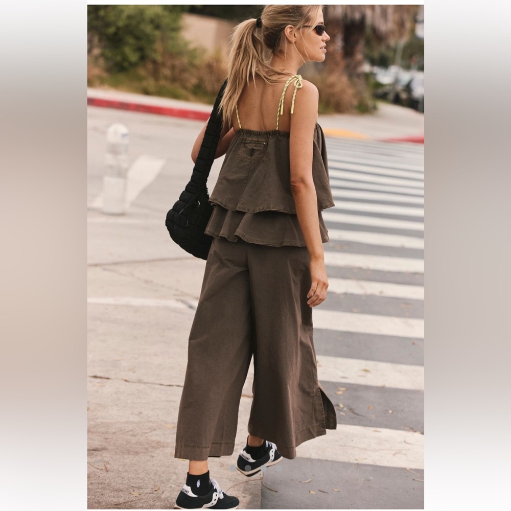 FP MVMNT Brown Wide Leg Jumpsuit - Picture 5 of 8